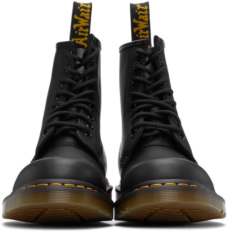 Black Greasy 1460 Boots D954