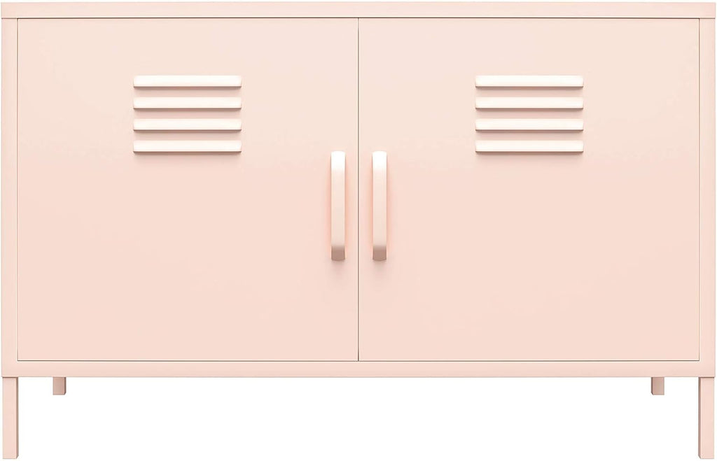 White 2 Door Metal Accent Cabinet N38639