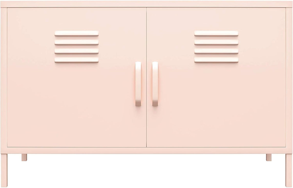 White 2 Door Metal Accent Cabinet N38639