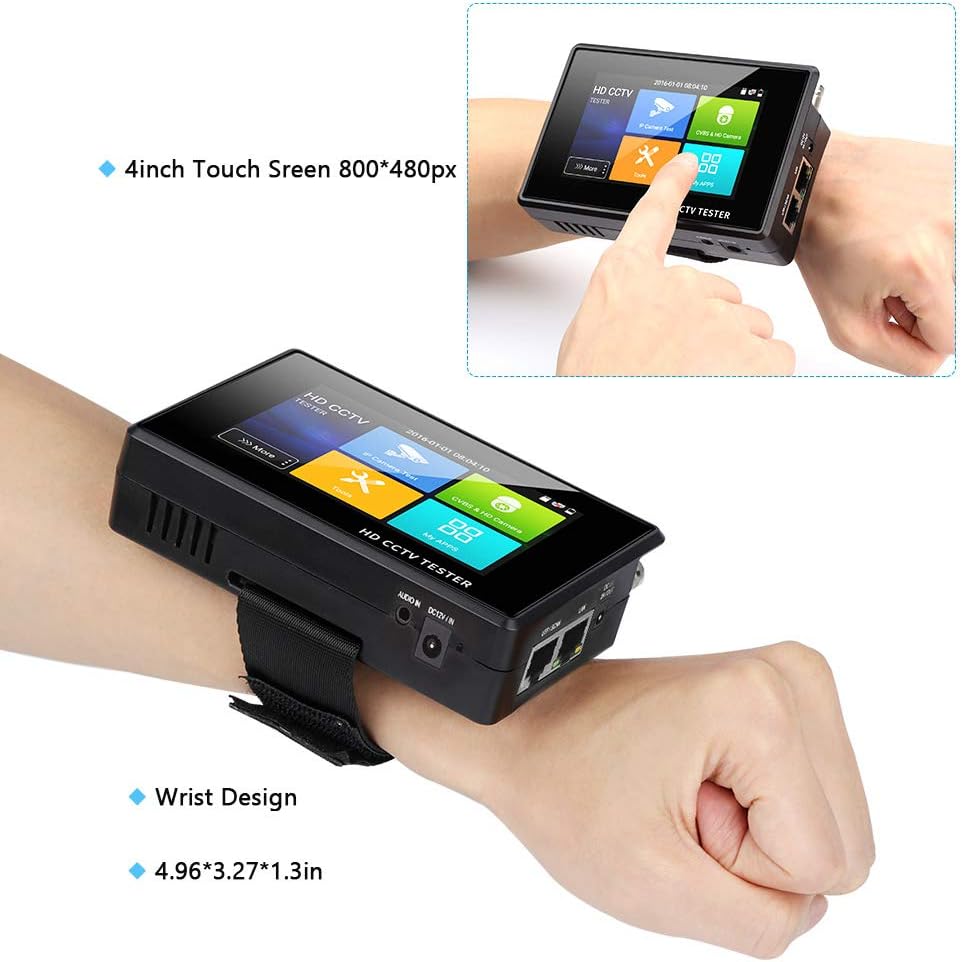 4 Inch Portable IP Camera Tester 4K H.265 CVBS CVI TVI AHD Analog with POE Z62623