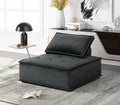 Armless Lounge Chair with Tufted Seat and Removable Cushion Cover I698413