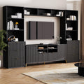 4-Piece Entertainment Wall Unit with 13 Shelves, 8 Drawers and 2 Cabinets V51602
