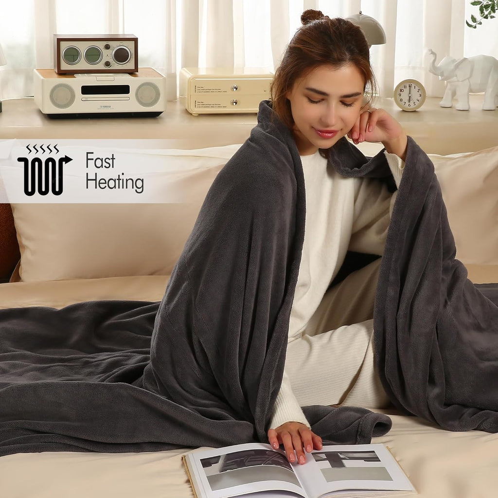 Full Size Electric Blanket 72"x84" Dark Gray B894488
