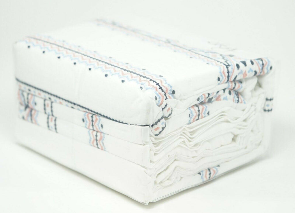 100% Cotton White Full Queen Duvet Cover Set G602837