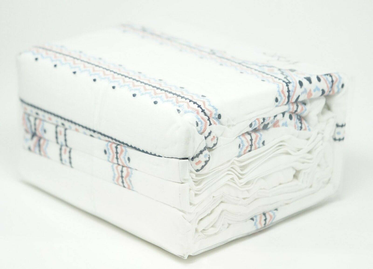 100% Cotton White Full Queen Duvet Cover Set G602837