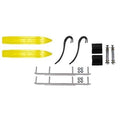 Yellow 7 1/4 inch Snowmobile Skis with 9 inch Shaper Bars Kit X274777