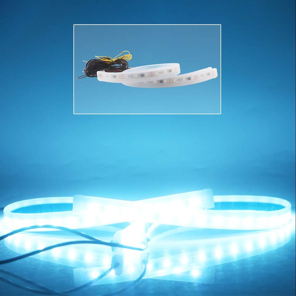 RGB Multi Color 60CM/24 Inch Waterproof LED Strip Lights 2Packs Q9823