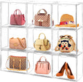 Clear Acrylic Handbag Storage Organizer Box with Magnetic Door A796