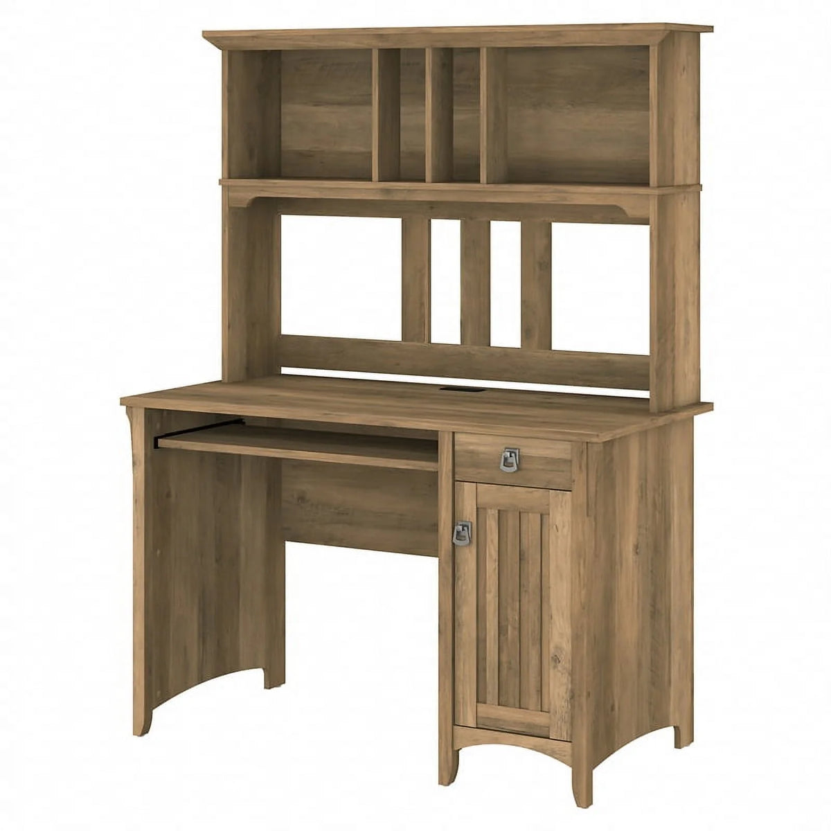 Small Computer Desk with Hutch in Reclaimed Pine Z778
