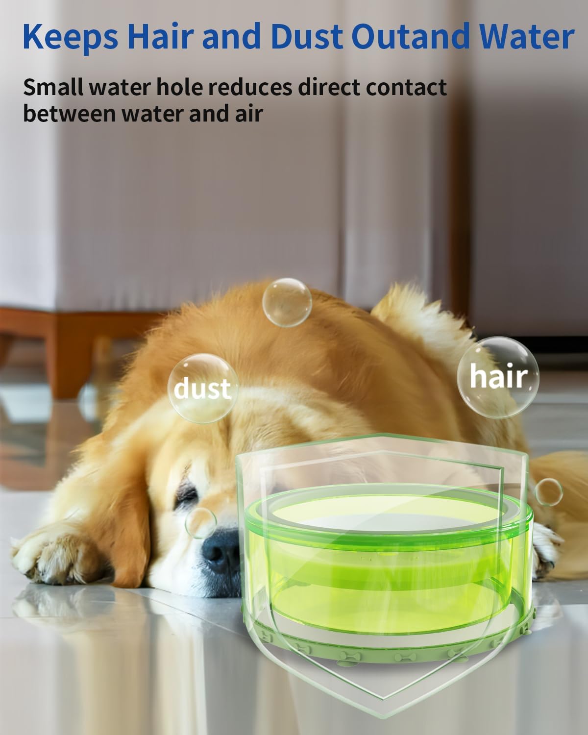 Green 2L No Spill Dog Water Bowl G3010