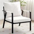 Black Teddy Velvet Accent Chair with Metal Leg E29894