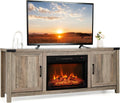 Electric Fireplace TV Stand with Storage Cabinets G166