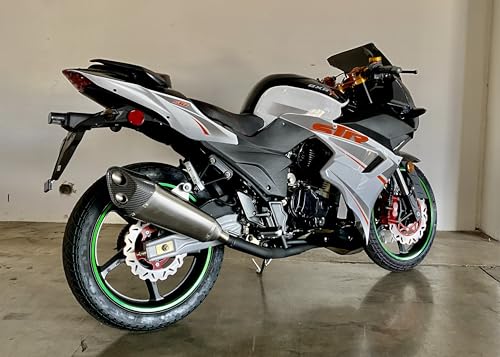 250CC Sport Bike Motorcycle 5-Speed 17" Wheels LED Headlights 2 Seater D907