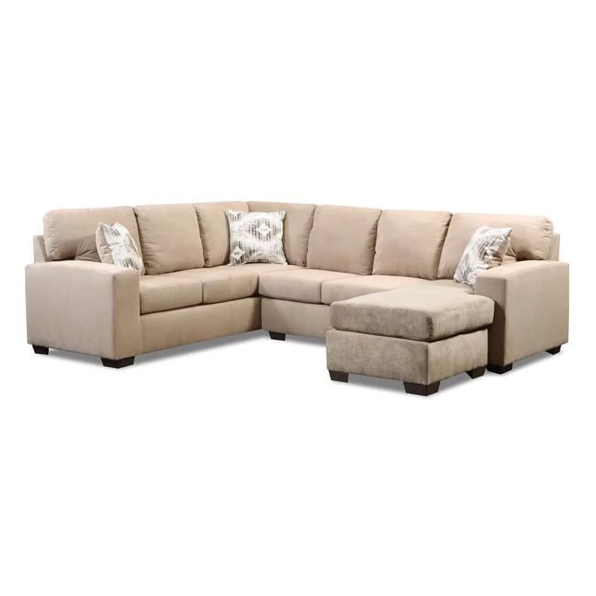 Taupe Corner Sectional with Right Facing Chaise E5918