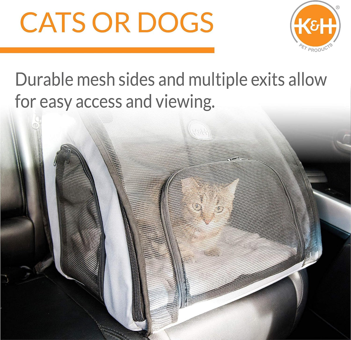 Gray Black Medium Pet Travel Carrier H10539