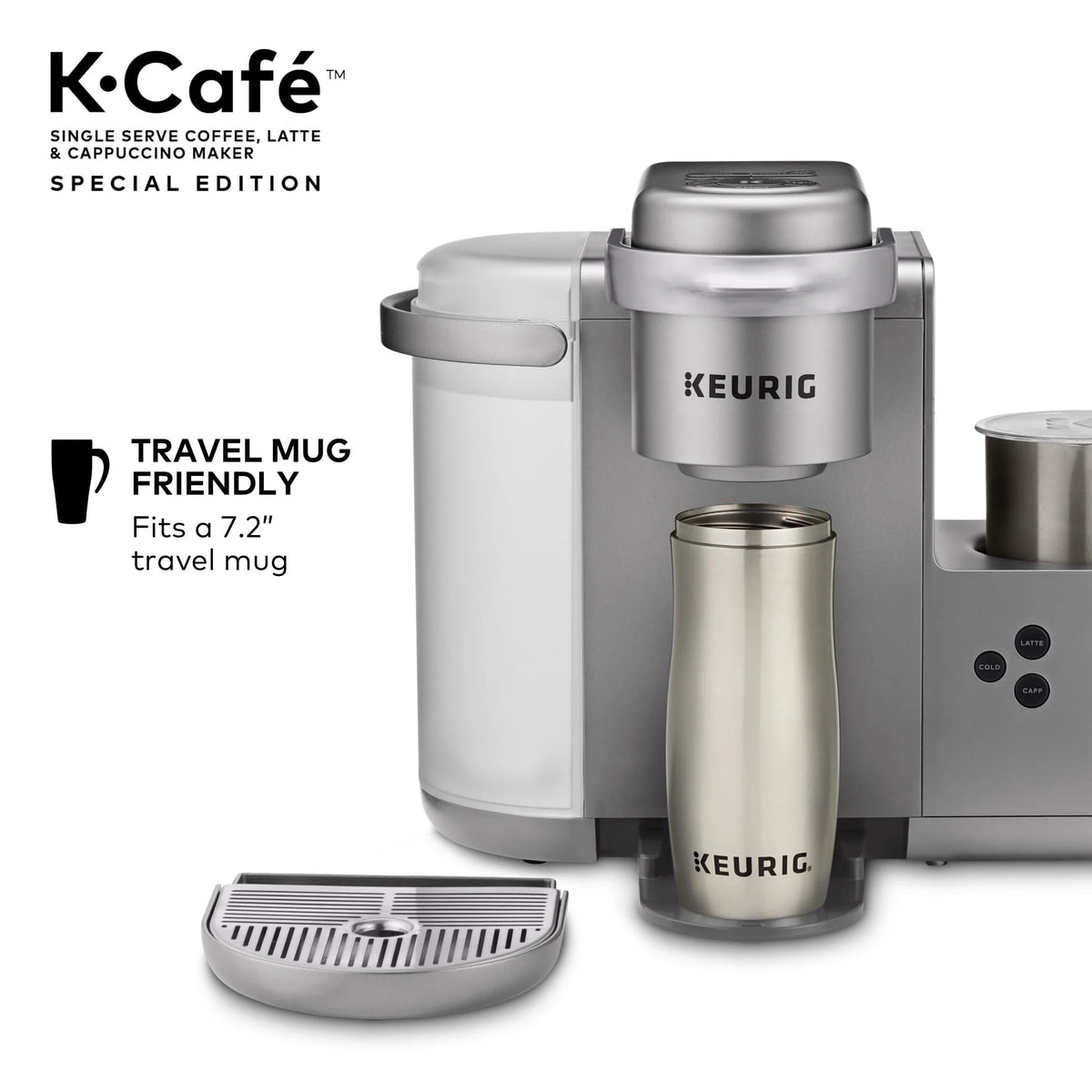 Single Serve K-Cup Pod Coffee, Latte and Cappuccino Maker, Nickel H469