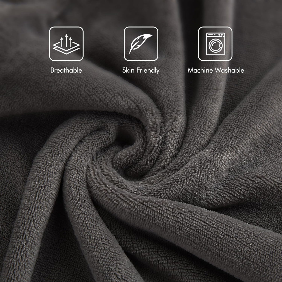 Full Size Electric Blanket 72"x84" Dark Gray B894488