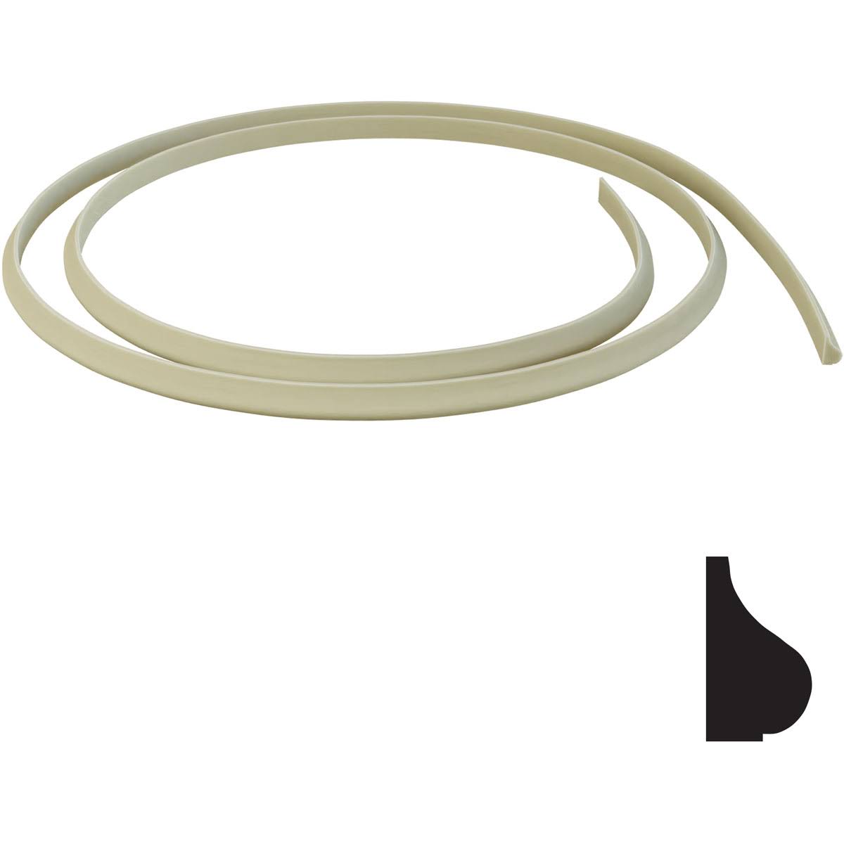 1 1/4x22H x 11/16x22D x 144x22L Flexible Base Cap Moulding R90221