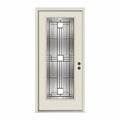 36 in. x 80 in. Full Lite Primed Steel Prehung Left-Hand Inswing Front Door with Brickmould X59881