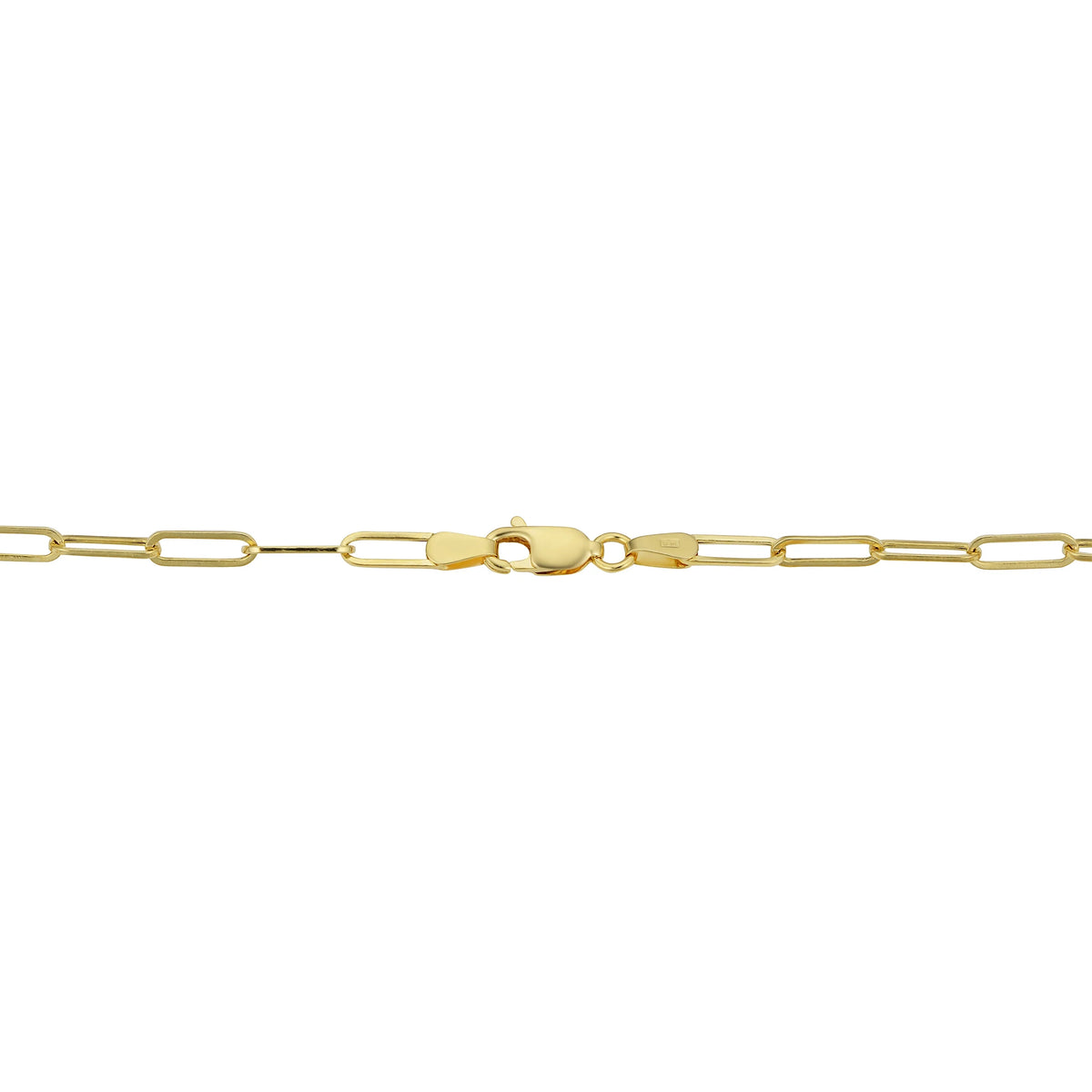 14k Yellow Gold Polished Paperclip Chain Necklace (3.2 mm, 18 inch) P80748