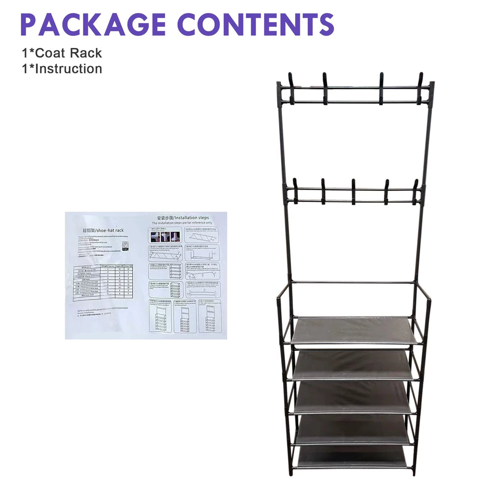 Entryway Bench with Coat Rack and Shoe Bench C959380