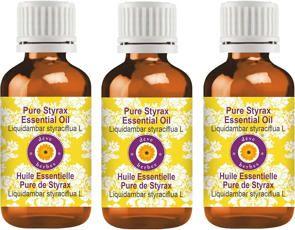 Pure Styrax Essential Oil Steam Distilled 100ml X 3 S67579