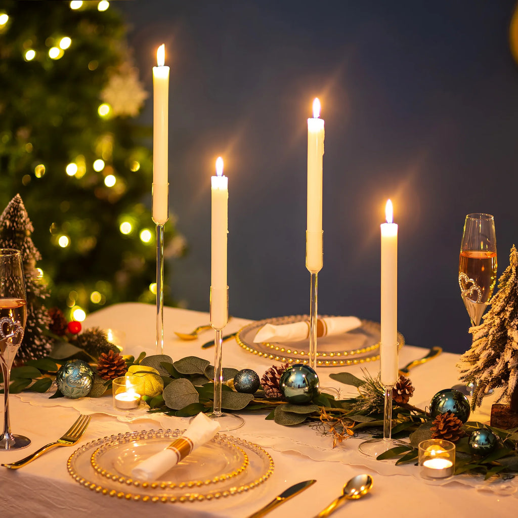Glass Candlestick Holders Set of 4 M52467