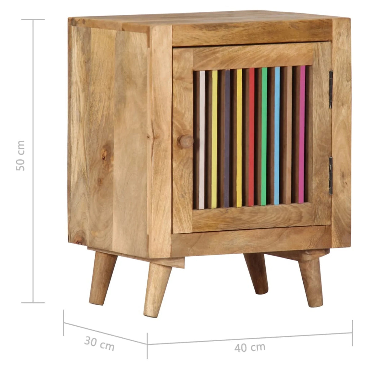 Solid Mango Wood Bedside Cabinet V728