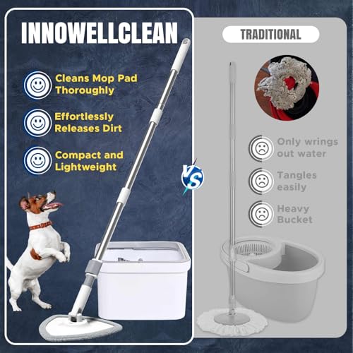 Spin Mop & Bucket Set with 5 Pads H71723