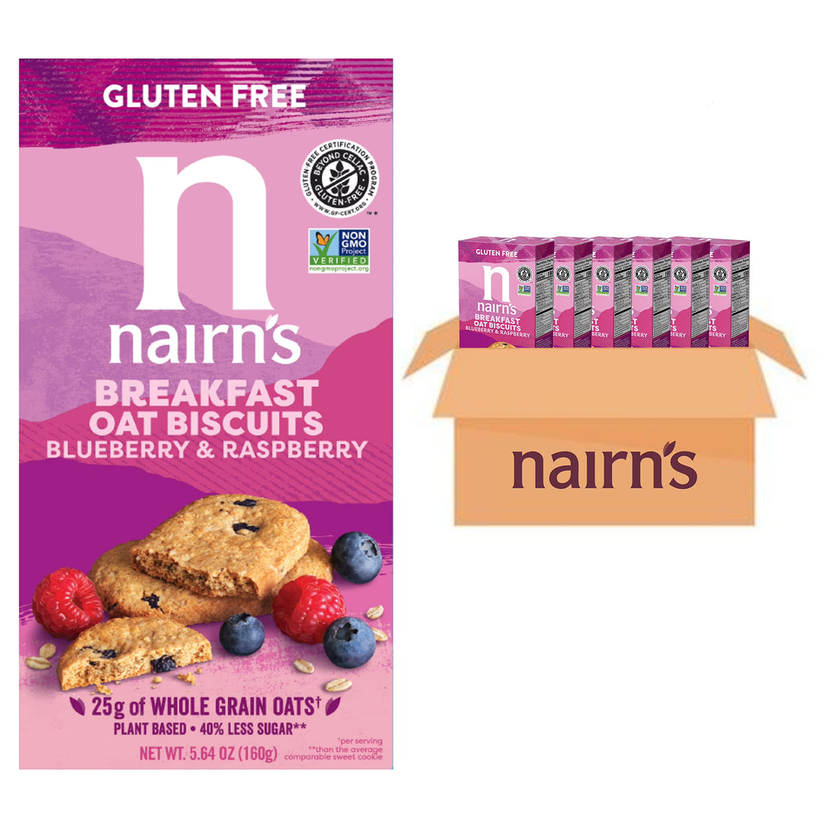 Gluten Free Blueberry and Raspberry Breakfast Biscuits, 5.64oz (Pack of 6) N4663