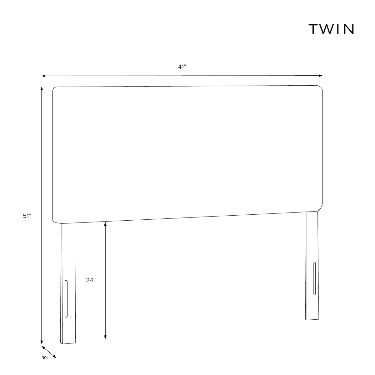 Twin Tufted Velvet Headboard L80627