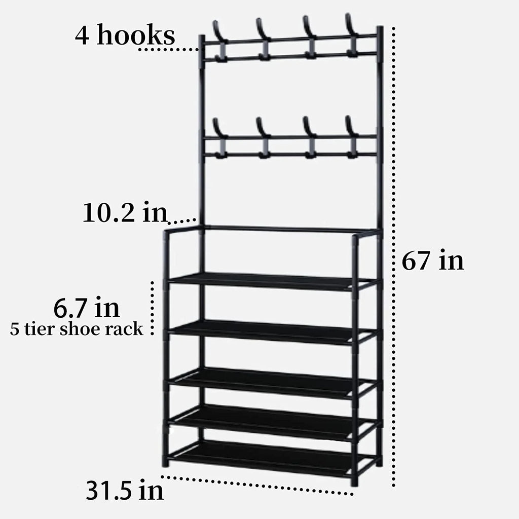 Entryway Bench with Coat Rack and Shoe Bench C959380