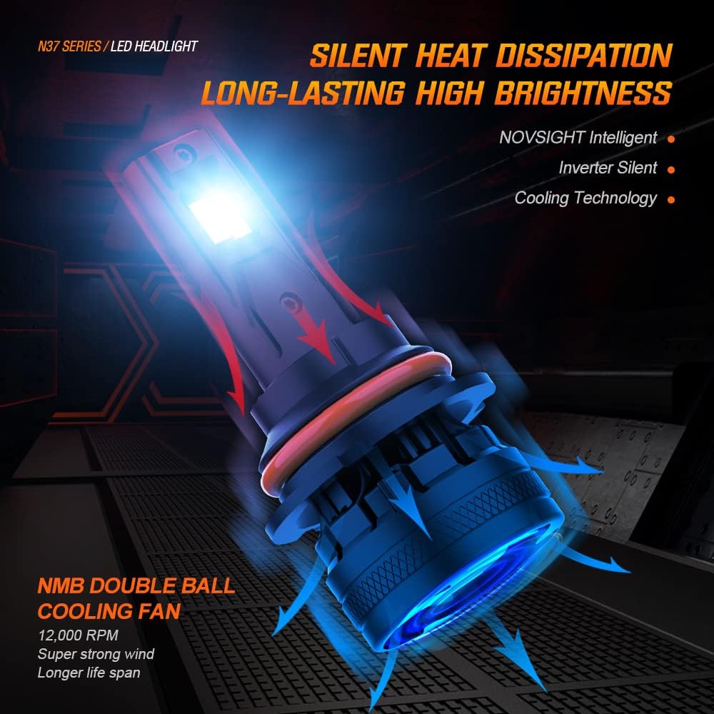 LED Headlight Bulbs, 22000LM 120W 6500K Cool White, Pack of 2 H8319