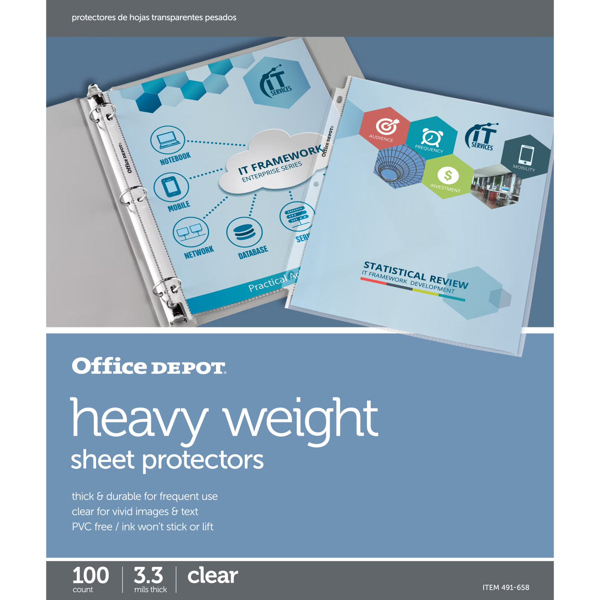 Heavyweight Sheet Protectors, Clear, Pack Of 100 G696880