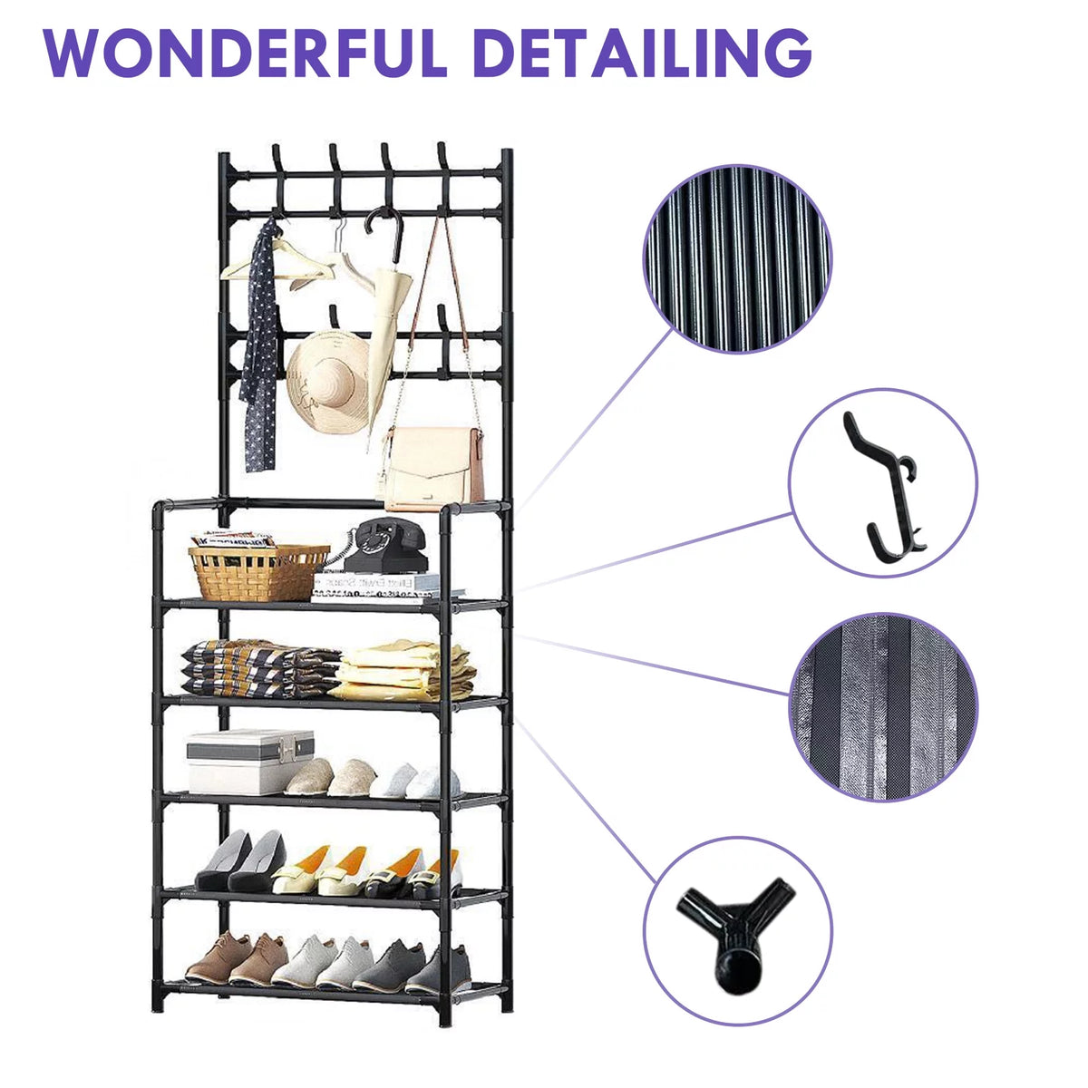 Entryway Bench with Coat Rack and Shoe Bench C959380