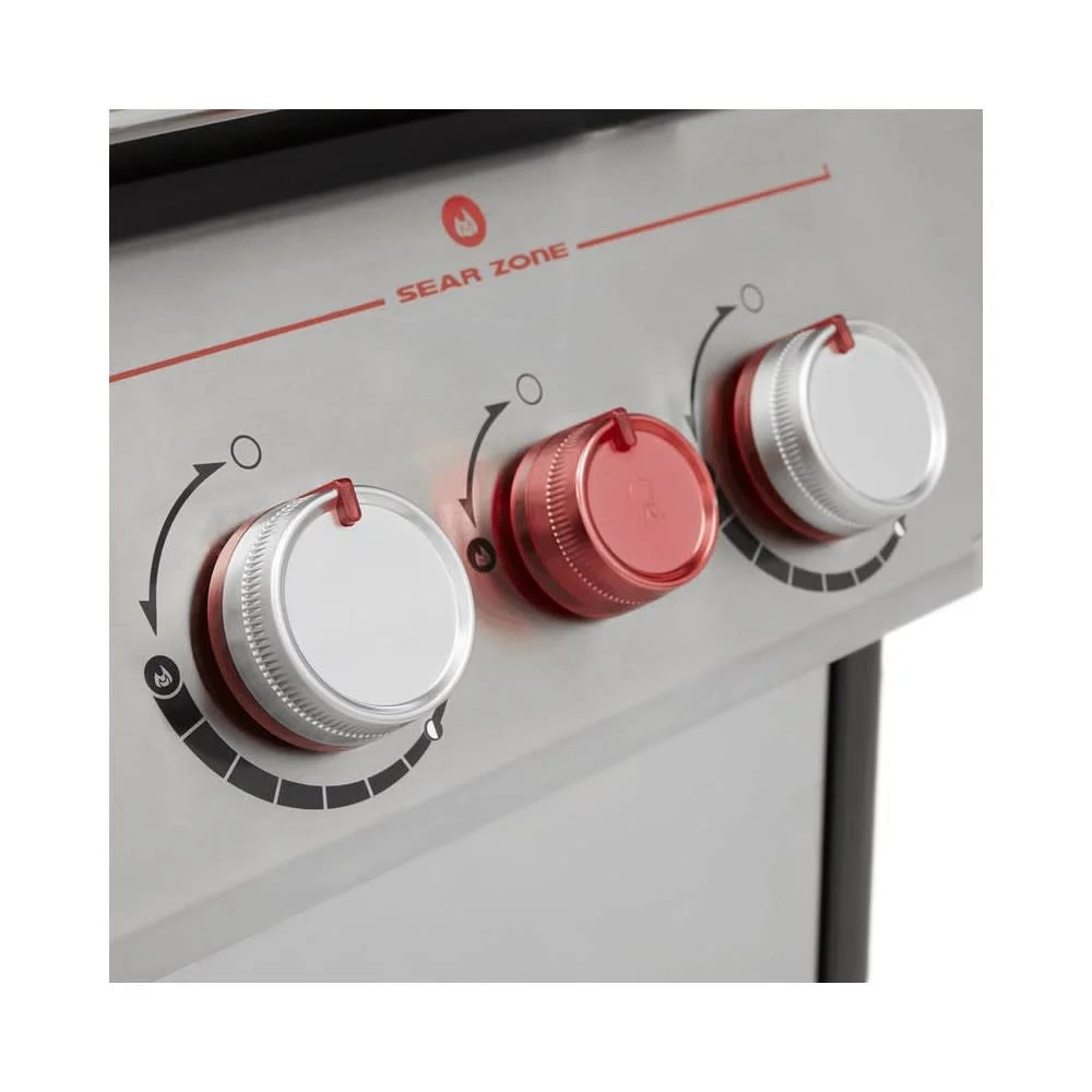 4-Burner Natural Gas Grill in Stainless Steel with Side Burner R694
