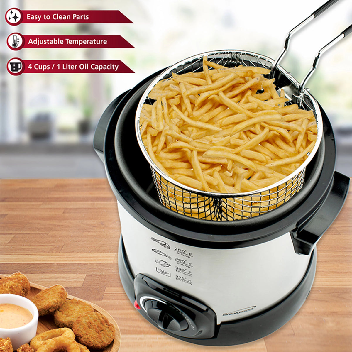 1 Liter Stainless Steel Electric Deep Fryer I145232