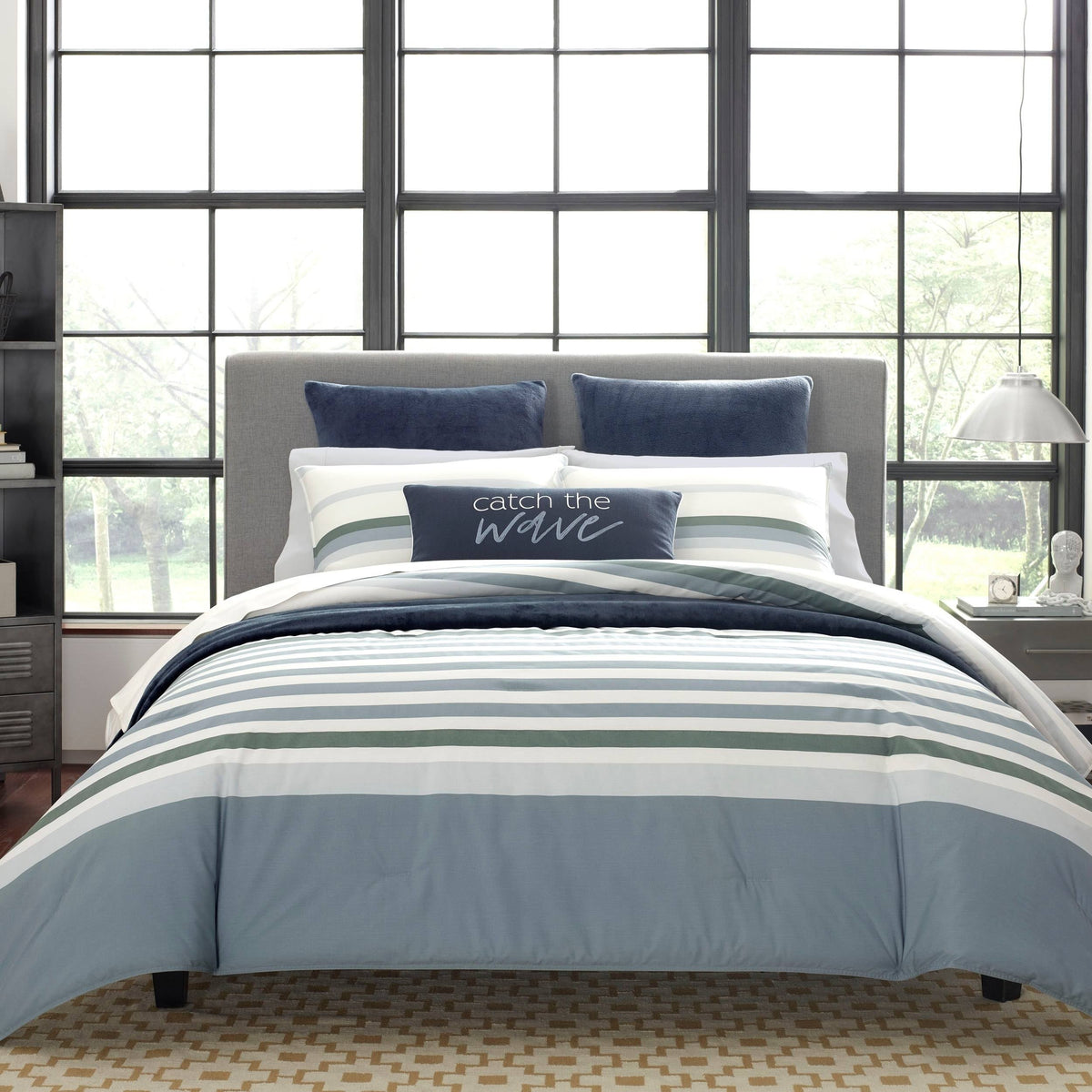 Grey Twin Duvet Cover Set S950