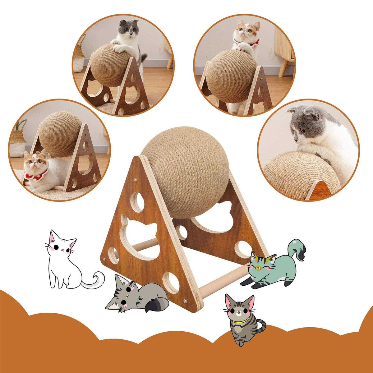 Natural Sisal Cat Scratching Ball S762