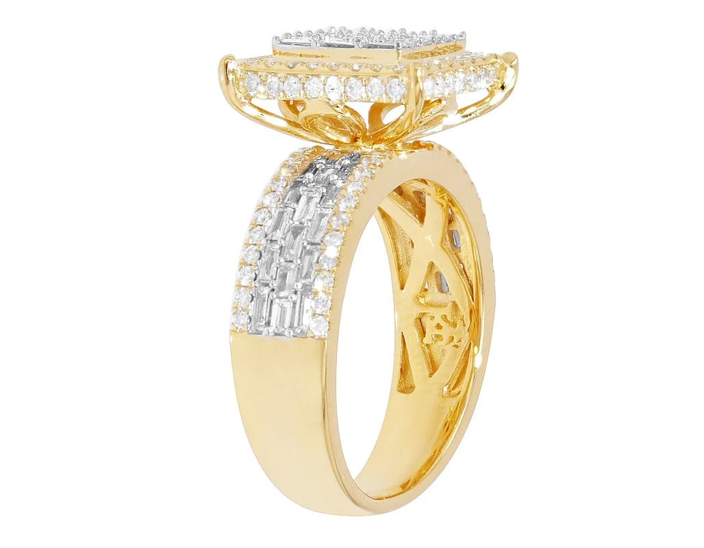 1.3CT Baguette Diamond Ring 10k Gold E242
