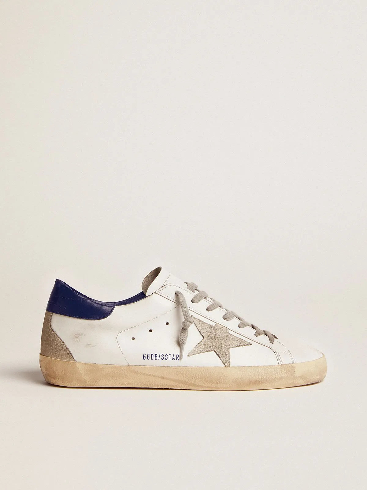 Sneakers with Blue Suede Heel Tab P725549