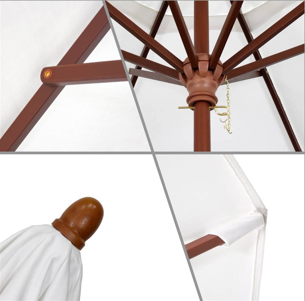 Patio Umbrella with Wood Pole Hardwood Ribs K468587