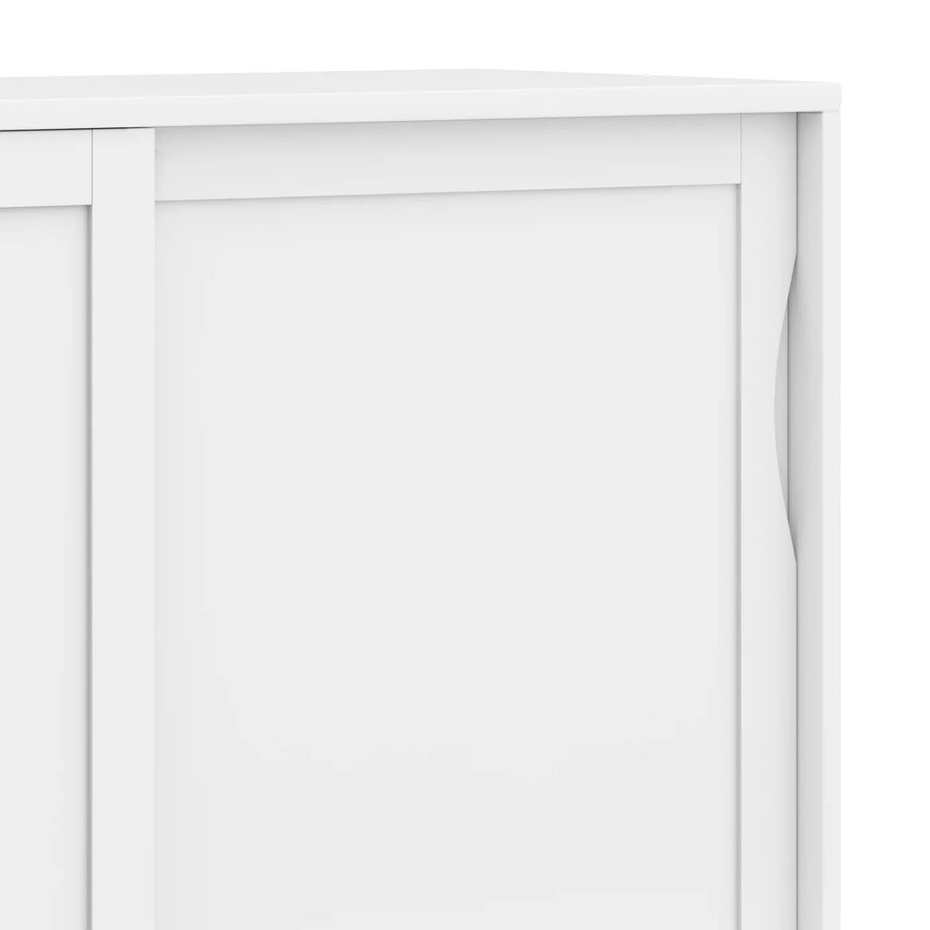 White Solid Hardwood Storage Cabinet W56460