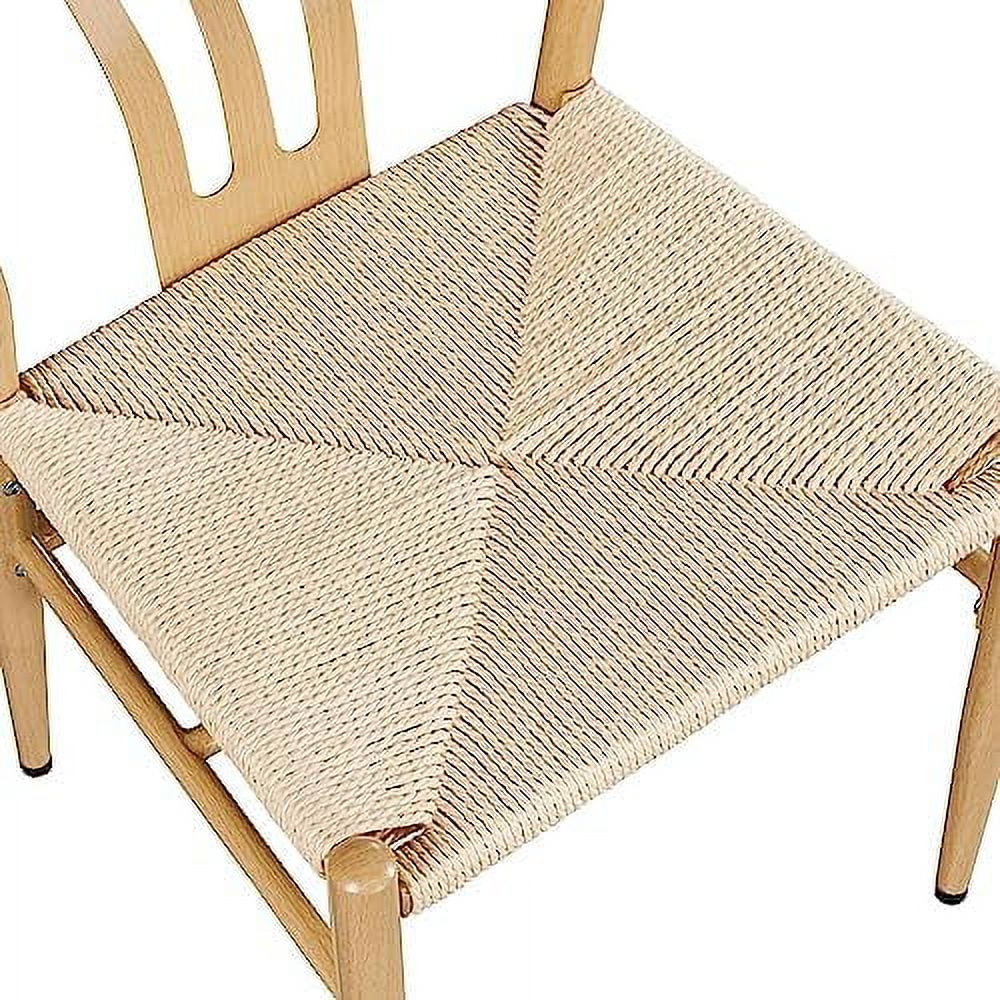 Black Rattan Metal Dining Chair with Hemp Seat I32836