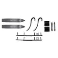 Gray 7 1/4 inch Snowmobile Skis with 6 inch Round Bars Kit B37720