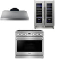 36 Gas Range, Range Hood and Wine Cooler W86889