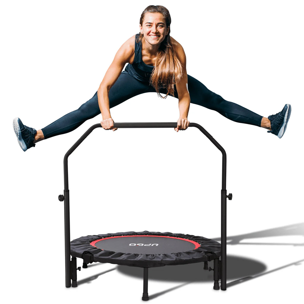 40 Foldable Fitness Trampoline with Adjustable Foam Handle R357