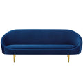 Navy Blue Velvet Sofa D979171