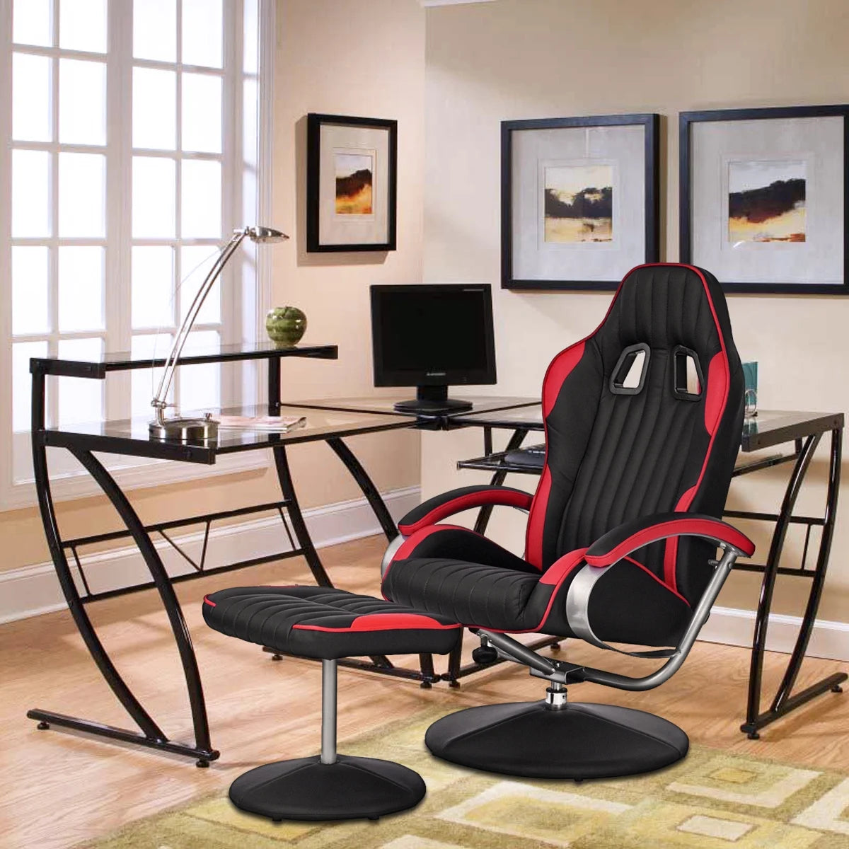 Faux Leather Recliner, Black M27427