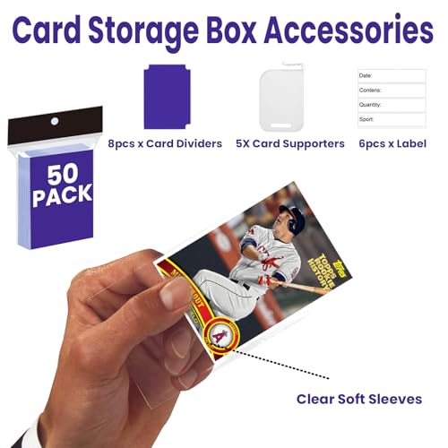 Trading Card Storage Box Holds 3940 Cards 2-Pack D2194